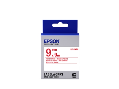 Attēls no Epson Label Cartridge Standard LK-3WRN Red/White 9mm (9m)