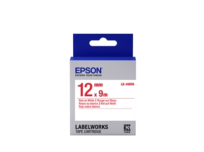 Attēls no Epson Label Cartridge Standard LK-4WRN Red/White 12mm (9m)