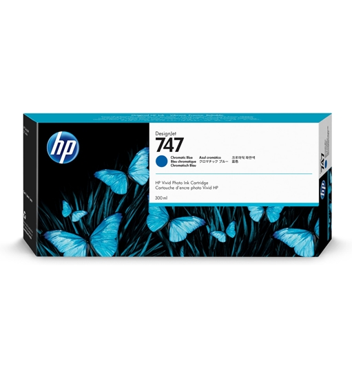 Picture of HP 747 300-ml Chromatic Blue DesignJet Ink Cartridge