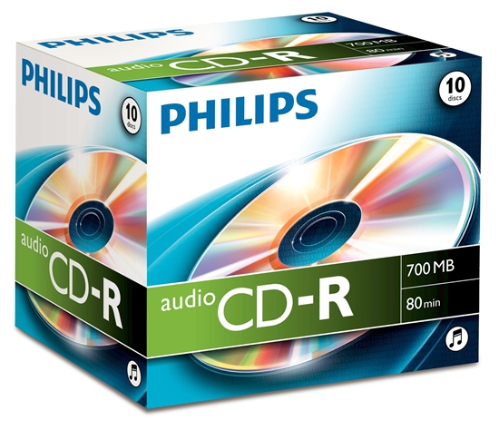 Изображение 1x10 Philips CD-R 80Min Audio JC