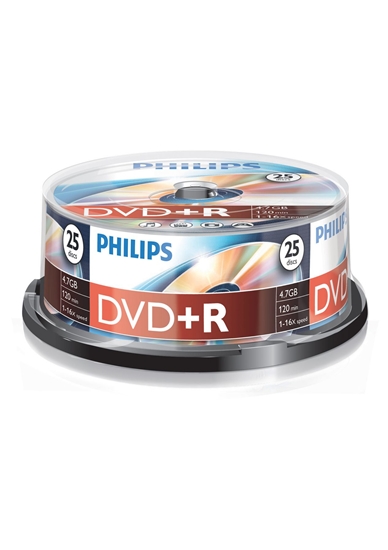 Изображение 1x25 Philips DVD+R 4,7GB 16x SP