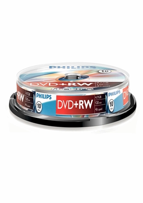 Attēls no 1x10 Philips DVD+RW 4,7GB 4x SP