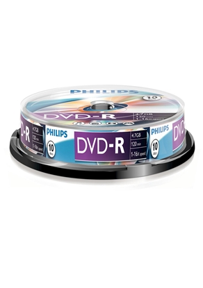 Изображение 1x10 Philips DVD-R 4,7GB 16x SP