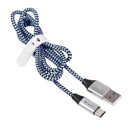 Attēls no Kabelis Tracer USB 2.0 TYPE-C A Male - C Male 1m zils