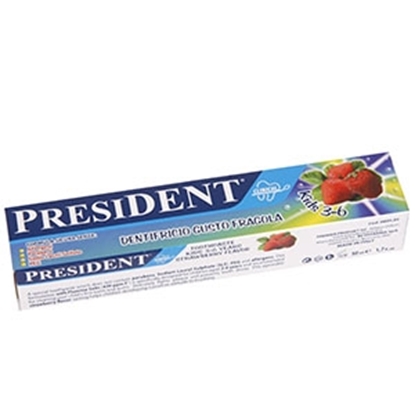 Attēls no Zobu pasta President Kids Strawb.3-6gadi 50ml