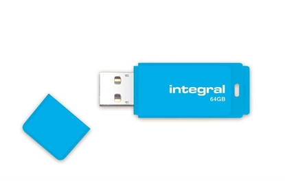 Attēls no Integral 64GB USB2.0 DRIVE NEON BLUE USB flash drive USB Type-A 2.0