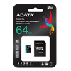 Picture of MEMORY MICRO SDXC 64GB W/ADAP./AUSDX64GUI3V30SA2-RA1 ADATA