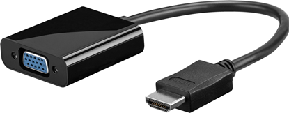 Attēls no Adapter AV MicroConnect HDMI - D-Sub (VGA) + Jack 3.5mm czarny (HDMVGA2B)