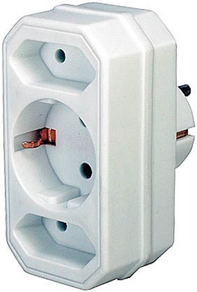 Picture of Brennenstuhl Adapterstecker Euro 2 + Schutzkontakt 1 weiß retail