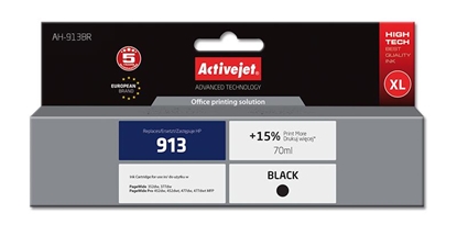 Attēls no Activejet AH-913BR Ink (replacement for HP 913 L0R095AE; Premium; 70 ml; black)