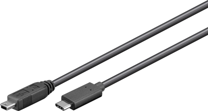 Attēls no Kabel USB MicroConnect USB-C - miniUSB 0.5 m Czarny (USB3.1CMB505)