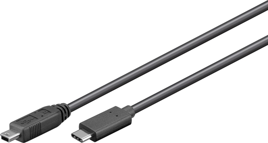 Изображение Kabel USB MicroConnect USB-C - miniUSB 0.5 m Czarny (USB3.1CMB505)