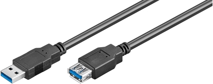 Attēls no Kabel USB MicroConnect USB-A - USB-A 2 m Czarny (USB3.0AAF2B)