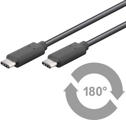 Attēls no Kabel USB MicroConnect USB-C - USB-C 2 m Czarny (USB3.1CC2)