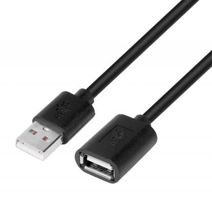 Attēls no Kabel USB AM-AF 1.8 m przedłużacz czarny