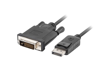 Изображение Kabel DisplayPort v1.2 DVI-D(24+1) 1.8M czarny                  CA-DPDV-10CU-0018-BK