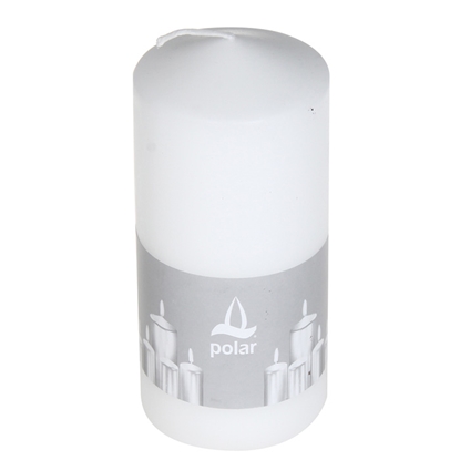 Picture of Svece stabs Polar Aura balta 7x15cm 66h