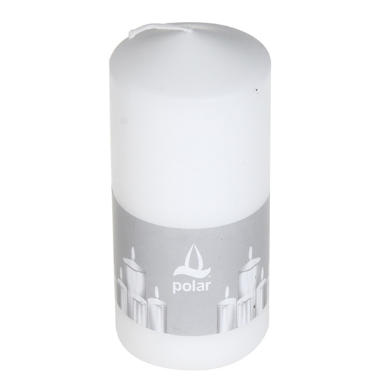 Picture of Svece stabs Polar Aura balta 7x15cm 66h