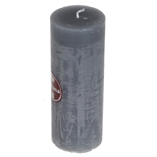 Picture of Svece-stabs Rustik 6x16cm pelēka