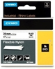 Picture of Dymo Rhino Flexible Nylon Tape 24 mm x 3,5 m black to white