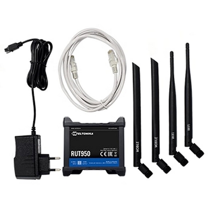 Attēls no Teltonika RUT950 wireless router Fast Ethernet Single-band (2.4 GHz) 4G Black