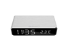 Изображение Gembird Digital alarm clock with wireless charging function Silver