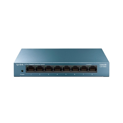 Attēls no TP-LINK LS108G network switch Unmanaged Gigabit Ethernet (10/100/1000) Blue