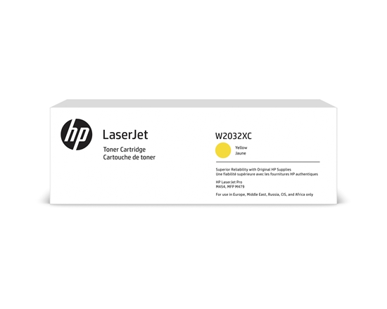 Picture of HP contract 415X (W2032XC) Toner Cartridge, Yellow