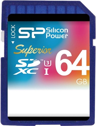 Attēls no Silicon Power memory card SDXC 64GB Superior UHS-I U3