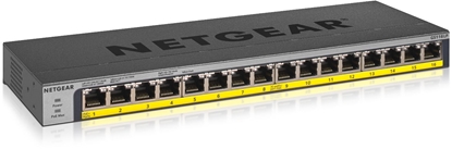 Picture of Netgear GS116LP Unmanaged Gigabit Ethernet (10/100/1000) Power over Ethernet (PoE) Black