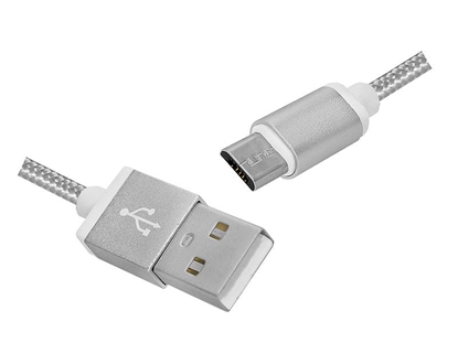 Изображение USB - Micro USB datu pārraides un lādēšanas kabelis 1m LX8449