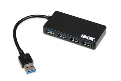 Изображение iBox IUH3F56 interface hub USB 3.2 Gen 1 (3.1 Gen 1) Type-A 5000 Mbit/s Black