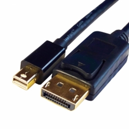 Picture of Brackton mini DisplayPort Male - DisplayPort Male 1m Black 4K