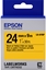 Attēls no Epson Label Cartridge Pastel LK-6YBP Black/Yellow 24mm (9m)