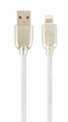 Изображение Gembird USB Male - Lightning Male Premium rubber 1m White