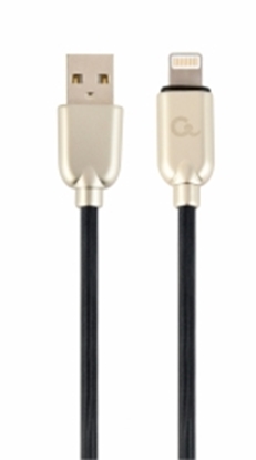 Изображение Gembird USB Male - Lightning Male Premium rubber 2m Black