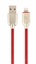 Attēls no Gembird USB Male - Lightning Male Premium rubber 2m Red