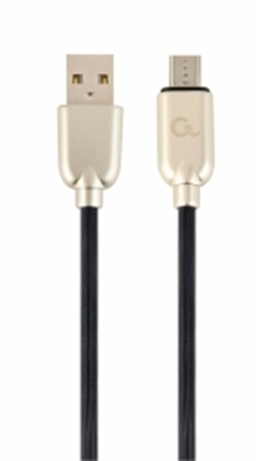 Изображение Gembird USB Male - Micro USB Male Premium rubber 2m Black