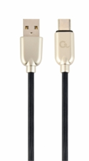 Picture of Gembird USB Male - USB Type C Male Premium rubber 1m Black