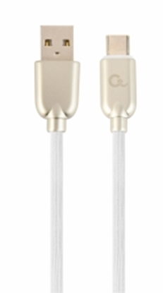 Attēls no Kabel USB Gembird USB-A - USB-C 1 m Biay (CC-USB2R-AMCM-1M-W)