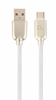 Picture of Gembird USB Male - USB Type C Male Premium rubber 2m White
