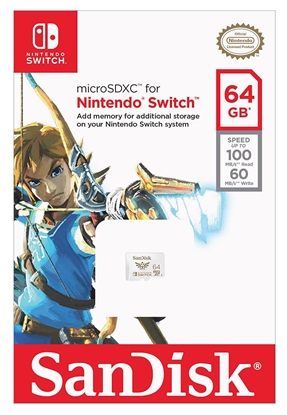 Attēls no SanDisk Nintendo Switch 64GB MicroSDXC