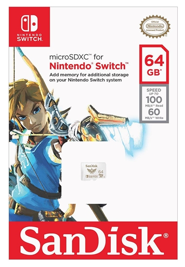 Picture of SanDisk Nintendo Switch 64GB MicroSDXC