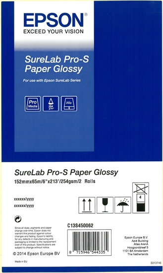 Изображение 1x2 Epson SureLab Pro-S Paper BP Glossy 152 mm x 65 m 254 g