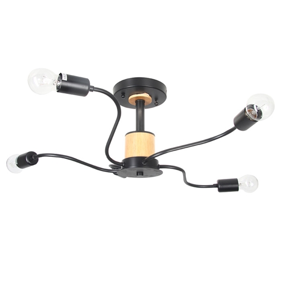 Picture of Gr.l.-ASTRIDA 5x60W E27 melna/koka