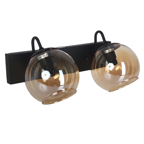 Picture of S.l.-KURT 2x40W E14 melna