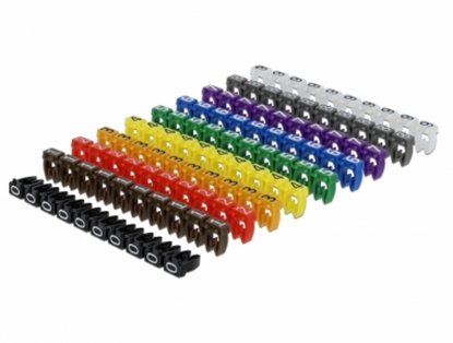 Attēls no Delock Cable Marker Clips 0-9 assorted colours 100 pieces