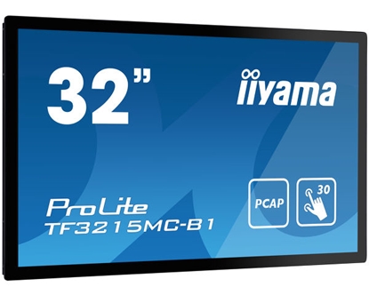 Pilt 32" PCAP  30-Points Touch Screen, 1920x1080, AMVA3 panel, 24/7 operation, VGA, HDMI, 500cd/m² and  460cd/m² with touch panel, 3000:1, 8ms, Landscape