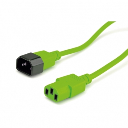 Attēls no ROLINE Monitor Power Cable, IEC 320 C14 - C13, green, 0.8 m