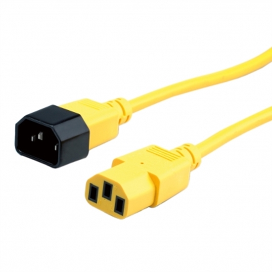 Picture of ROLINE Monitor Power Cable, IEC 320 C14 - C13, yellow, 0.8 m